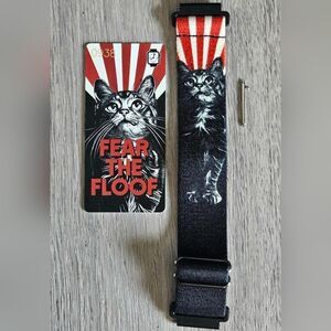 ZOX "FEAR THE FLOOF" #938 ANDROID SAMSUNG GALAXY NEW AMERICAN CAT 20mm WATCHBAND